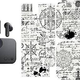 90stethix - Pre-Cut Audio Buds Skin Sticker Wrap - Compatible for CMF by Nothing Buds (Coverage - Charging Case)(Design-48)-83