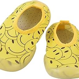 Smiley Comfy Sock Shoes for Girls, Yellow-image-94