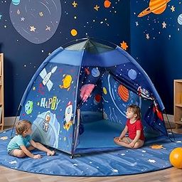 Happy Bear Space Tent House for Kids | Kids Tent House Foldable | Tent for Camping | Toys for 2+ Years Girls and Boys| Light Weight Water Repellent |Play Tent for 2 Person (Space)-28