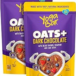 Yogabar Dark Chocolate Oats 400g | Gluten Free Golden Oats | Healthy Breakfast Cereal with Wholegrain Oats (Dark Chocolate Oats, 800g)-4