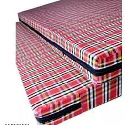 Shividecor Zippered 2 Pc Mattress Cover (Red)(Two Pc's of 75 inch*36 inch* 5inch)-image-82