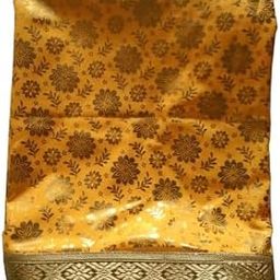 Shirdi Shri Sai's Beautiful dress Shawl/Duppata Pheta Poshak/Dress Set in printed work Cloth yellow set of 3 pec.-picture-46
