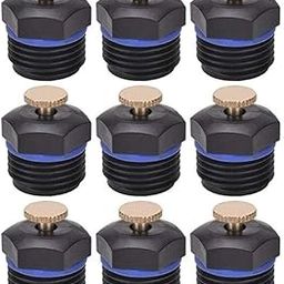 10pcs Drip Irrigation Misting Nozzles 1/2" Adjustable Garden Lawn Watering 360° Mist Sprinkler Heads Micro Sprayer for Atomizing Fogger System-22