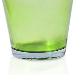Pure Source India Glass Flower Vase, Small Glass Pot (3.5 X 3.25 Inches) Without Flower (Green)-71
