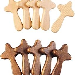 UJEAVETTE 10x Prayer Cross Neighbor Caring Friend Decor Clinging Palm Pocket Crosses-image-78