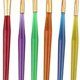 KABEER ART Set of 6 Different Sizes Synthetic Flat Paint Brush for Nail Brush Art, Artist Acrylic Painting(Synthetic Hair;Plastic)-image-34