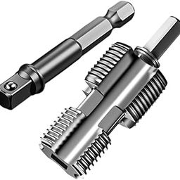 UJEAVETTE PVC Pipe Threader Opener Thread Maker Tools for Electric Drill Supplies Home with Long Rod-image-41