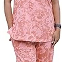 Butter Buds Women's Cotton Blend Digital Printed Zipless Maternity/Nursing & Feeding Night Suit Set of Top & Pajama Set Nursing Night Dress-image-42