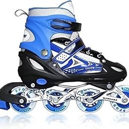 Adjustable Inline Roller Skates for Kids Ages 6-12 – Boys & Girls Outdoor Skating Shoes with LED Flash Wheels, Comfortable Roller Blades for Beginners, Fun Skates for Children-picture-4
