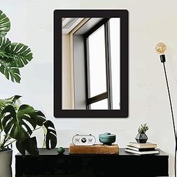 Creative Arts n Frames Small Size Rectangle Mirror for Cosmetic Shaving Make Up Bathroom and Indoor Use (Black 9x13inch)-image-59