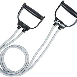 Raw Element Heavy-Duty Resistance Band – Foam Grip Tube Exerciser for Men & Women, Strength Training, Stretching, Home Gym (Grey)-image-66
