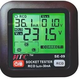 SE-09, HTC HAZARI TECH CONNECT HTC HAZARI TECH CONNECT Socket Tester 48V-250V Voltage, Leakage Voltage Warning, Trip Time Test, RCD Test, Socket Connection Test, Wiring Error Detection-image-84