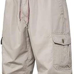 Men's Multi Pocket Cotton Shorts Loose Fit Simple Comfortable & Lightweight-image-59