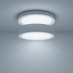 STALWART INC Modern LED Flush Mount Ceiling Light, 2-Tier Round Design, White, Bright Illumination, Surface Light Rays Cool White Color, 22 Watt-picture-10