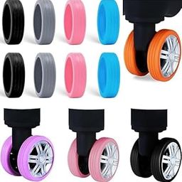See Ever Travel Luggage Wheel Cover,Luggage Wheels Protection Covers,Silicone Suitcase Wheel Covers,Wheel Protector, Shock-Proof, Anti Scratch, for Protect Suitcase Wheels, Reduce Noise (MULTI)-image-87