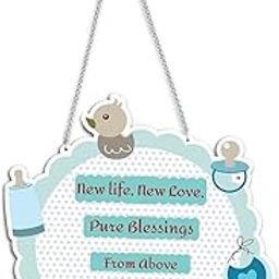 100yellow® It’s a Baby Boy Printed Wooden Decorative Wall/Door Hanging | Multicolor|9x12 Inches|PACK OF 5-image-94