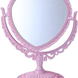 MIPPO® Heart-Shaped Makeup Mirror | Desktop Dressing Mirror for Home | Oval Love Design | Perfect for Vanity or Gift-picture-7