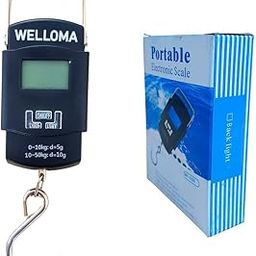 WELLOMA Portable Digital Luggage Weighing Scale | 50kg / 110lb Capacity | LED Display | Tare Function | Stainless Steel Hook | Lightweight & Travel Friendly-image-31