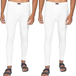 sporto Men's Striped Full Length White Bottom/Lower/Trouser Thermal - Pack of 2 (#SPORTO-Men-Lower-White-80cm)-picture-39