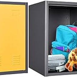 KAER 3.5CUB Locker Storage Cabinet, 19.7" H Metal Locker Storage Cabinet with 1 Doors, Small Metal Locker, Lockable Storage Cabinet, for Employees, Office, Kids Locker - Assembly Required (Yellow)-image-81