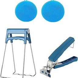 UJEAVETTE Dish Plate Clip Tongs Silicone Cooking Pinch Bowl Gripper Anti Hot-image-27