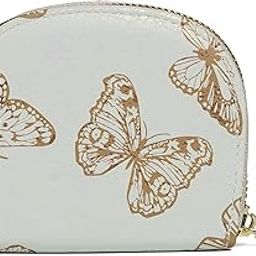Small Butterfly Print Wallet for Womens & Girls - Stylish Faux Leather Cash, Card Holder Wallets, Multiple Card Slots with Zip Around Coin Purse (Green)-image-43