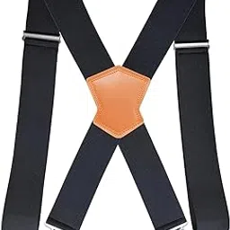 chuongkaiye Men's 5CM Elastic Adjustable Suspenders with 4 Metal Clips for Pants and Trousers-picture-22