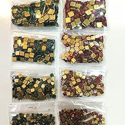 Square Tanjore Painting Kundan Stones Set (3mm-6mm, Multicolor)-100 Stones per Size and Colour in a Pack-image-20