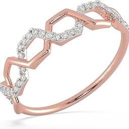 Malabar Gold and Diamonds 18k (750) Rose Gold and Diamond Ring for Women-image-81