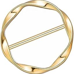 Brooch for Women Metal Round Cloth Buckle Clip T-Shirt Tie Clip for Women and Girls-image-41