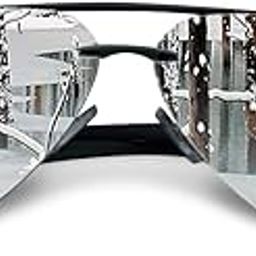 Mens Polarized Aviator Sunglasses, Free Size,Silver-picture-6