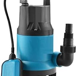 Asian Pumps & Machineries 400w Portable Submersible Pump 7500L/H for Clean and Dirty Water for Garden Pond, Pools, and Ditches & Float Switch Head 5mtr, 230V, Cable 10mtr (0.5HP) Copper Winding-6