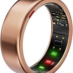 POBOVi Smart Ring for Women Men- Sleep/Fitness/Stress/Heart Rate Tracker- Menstrual Records - 7 Days Battery Life - Wireless Charging - No APP Subscription - iOS & Android Compatible(Rosegold, 9)-image-17