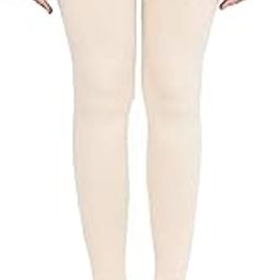 Women's Regular Fit Cotton, Spandex Leggings (ABEIL_Cream_Free Size)-image-32