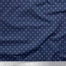 Soimoi Cotton Cambric Fabric Dotted Triangle Shirting Print Fabric by The Meter 42 Inch Wide-image-40