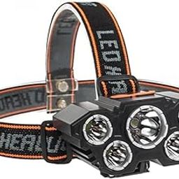 Hometronics Plastic Rechargeable LED Headlight | 13000 Lumen Bright Headlamp with 180° Adjustable Angle | Waterproof, Long-Range Torch for Farming, Fishing, Camping, Hiking, Trekking, Cycling-image-95