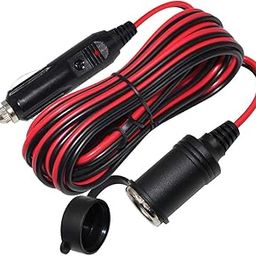 SPARKING 25FT Cigarette Lighter Extension Cord 25FT - Male Plug to Female Socket 16AWG Heavy Duty Extension Cable with LED Lights Power for Tire Pump, Air Compressor (25FT)-image-36