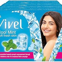 Vivel Cool Mint, Soft Fresh Skin Soap, 600g (150g - Pack of 4), Soap for Women & Men for Soft, Glowing & Moisurised Skin, All Skin Types-image-32