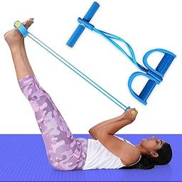 LittleLoot Yoga Pedal Puller Resistance Band for Exercise | Foot Pedal Tummy Trimmer for Stomach Workout | Abs Machine & Home Gym Equipment | Basic Yoga & Fitness Tool for Men & Women (Random Color)-16