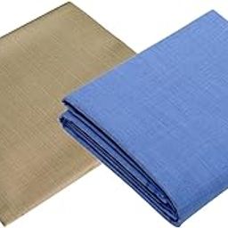 MEN'S Cotton Shirt & Poly-Viscose Trouser Fabric Combo Set-image-85