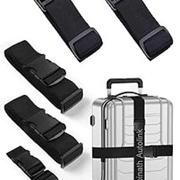 Gopinath Autolink 5PCS Luggage Straps for Suitcases 3mtr x 1.5" Tie Down Straps, Heavy Duty Lashing Straps, Adjustable Cam Buckle Tie-Down Straps for Motorcycle,Trucks,Trailer-38
