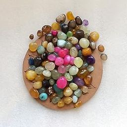 RM 500g Multi Color Onyx Polished Pebbles | Beautiful and Asymmetric Size | Indoor and Outdoor Home Decoration Vase Filler | Garden Landscaping Stones | Gravel Filler for Plants | Multi Color-image-33