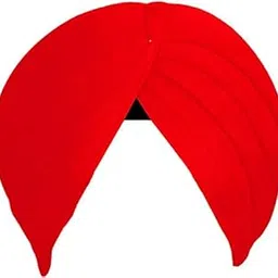 bismaadh Men's 5 Meter with Silai Sikh/Punjabi Turban Pagri Dastar (Pack of 1) (Turban Red with Silai-5m_Red_Free Size)-picture-9