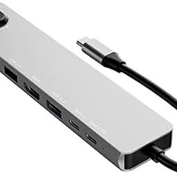 WeFly SB-C Hub Dock 8-in-1 HDCP Aluminium Type-C Adapter with 4K HDMI Port, Ethernet 100mbps Port, USB 3.0 Port, USB-C Power Delivery, TF/SD Card Reader, Mac & Windows USB-C Devices-15