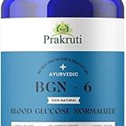 Prakruti Ayurveda BGN-6 | 120 Capsules | Ayurvedic Medicine for Diabetes Care & Sugar Control Supplement | Neem, Karela, Jamun, Methi, Gudmar | 100% Natural | No Side Effects | FDA Approved-58