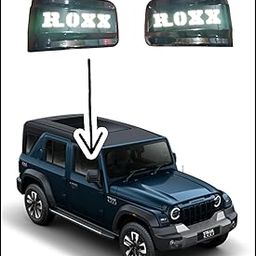 DDA ENTERPRISES Car Chrome Mirror cover 2 in 1 LED/DRL Turn Indicator with yellow Matrix Function Lights for COMPATIABLE FOR thar & and thar roxx 2020 and 2024 in 2 pcs (black)-image-90