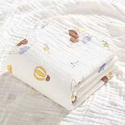 Kassy Pop Baby Muslin Cotton Bath Towel - Also Usable as a Baby Blanket/Swaddler, 105 X 105 cm (Multicolor Moon)-52