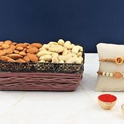 SFU E Com Set Of 2 Rakhi With Dry Fruit Hamper For Rakshabandhan Gift | Dry Fruit And Rakhi For Brother | Dry Fruit Basket Hamper | 04-image-23