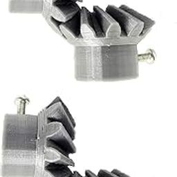 INVENTO 2 Pair 3D Printed Plastic Helical Bevel Gear 12 Teeth, 33mm dia, 10mm Width, 8mm hole, 2.5 Module for DIY Projects-picture-13