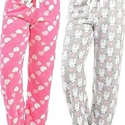 (Pack of 2) Size 3XL, Women's/Girls/Ladies Hot Winter Woolen Soft Fleece With Pockets Plus Size Payjamas/Lounge Pants/Night Pants for Women, Print & Colour May Different, Size 3XL-image-78